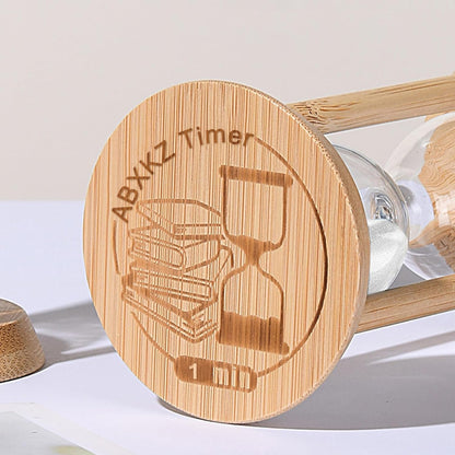 Hourglass 15 Minute,Wood Sand Timer 15 Min, Unbreakable Sandglass,Sand Watch for Study,Yoga,Cooking,Desk Decor & Gift,White