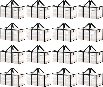 ukeetap Extra Large Clothes Storage Bins with Lids, Clear