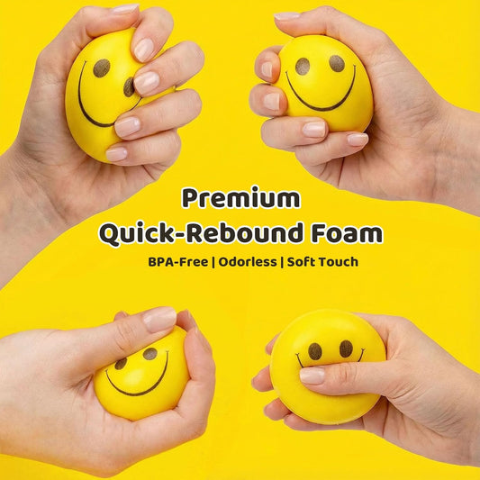 LovesTown 40PCS Stress Balls Bulk for Party Favors, 2 Inch Squeeze Toys for Kids Fidget Toys Stress Relief Gifts for Coworker Classroom Prize Party Supplies Goodie Bag Stuffer