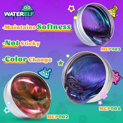 WATERELF Galaxy Putty Slime for Kids - Children's Day Gift, Fidget Sensory Artistic Therapy Putty Toys for Boys Girls Adults, Stress Relief Non-Sticky, 3.11 Inch 3.2 Oz – Golden/Red