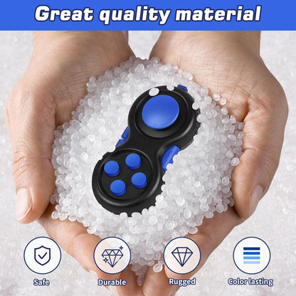 Original Fidget Toy Game, Rubberized Classical Controller Fidget Concentration Toy with 8-Fidget Functions and Lanyard - Excellent for Relieving Stress and Anxiety