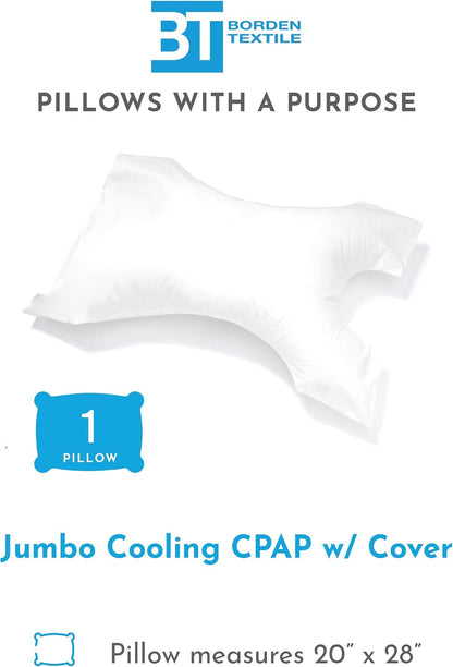 CPAP Pillow by Pillows with a Purpose - Standard Size - Unqiue Design with Contoured Cut-Outs - Hypoallergenic with Cover Included