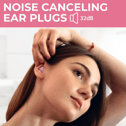 Peace&Quiet | PQ Wax Ear Plugs for Sleeping, Swimming - Soft Noise Cancelling Silicone Gel Wax Earplugs for Sleep and Swimmers, Sound Blocking Level of 32 Db, Color: Blue