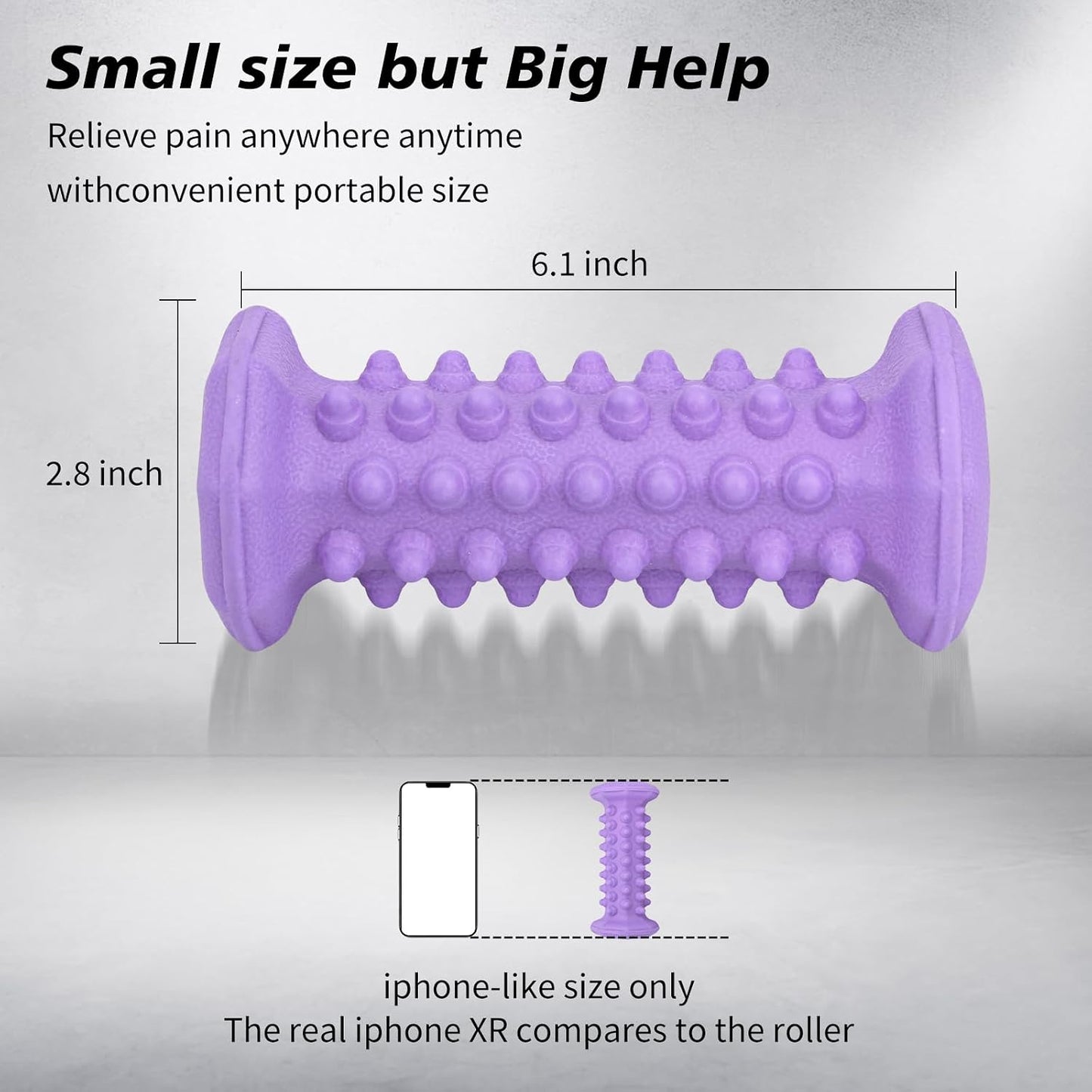 Foot Massager Roller for Plantar Fasciitis, Portable Reflexology Tool | Deep tissue massage for feet, calf, arch and heel pain. for plantar fasciitis relief, home, office and travel use