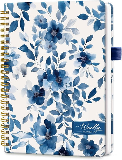 Taja Undated Weekly Planner, Weekly To Do List Notebook with Goal & Habit Tracker Organizer, A5 Weekly Planner Notebook with Spiral Binding, 6.1" x 8.2" - Green