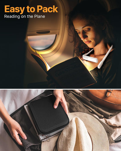 Reading Light, Rechargeable Neck Light, Stepless Dimming Book Light