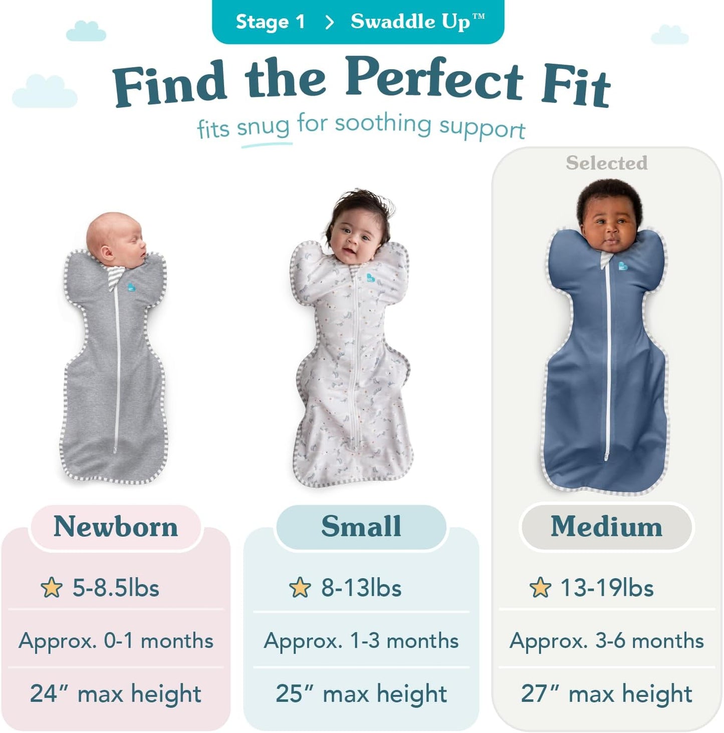 Love to Dream Swaddle UP, Baby Sleep Sack, Self-Soothing Swaddles for Newborns, Get Longer Sleep, Secure Fit Helps Calm Startle Reflex, New Born Essentials for Baby, 1.0 TOG, 13-19 lbs, Deep Olive
