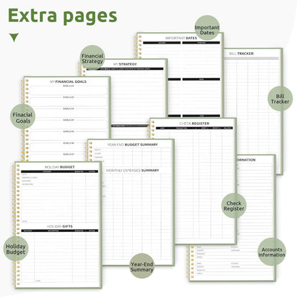 Budget Planner - Monthly Budget Book with Expense Tracker Notebook, Undated Bill Organizer & Finance Planner to Take Control of Your Money, Account Book to Manage Your Finances-Pink