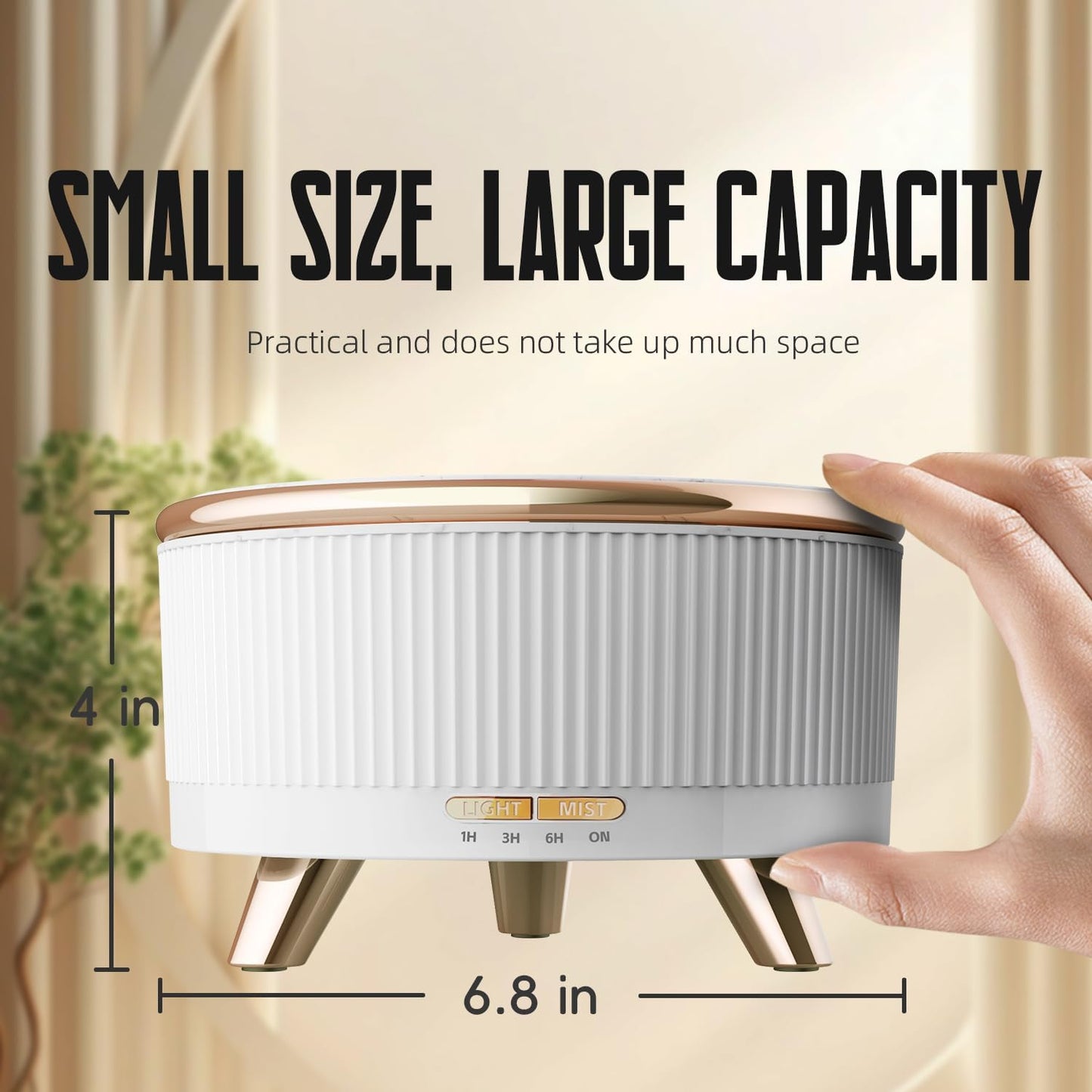 20-Hour Long-Lasting Aromatherapy, 500ML Large Essential Oil Diffuser: Ultrasonic Cool Mist Humidifier with Remote Control, 7 Color Lights, Timer, Auto-Off for Home/Bedroom/Yoga (White)