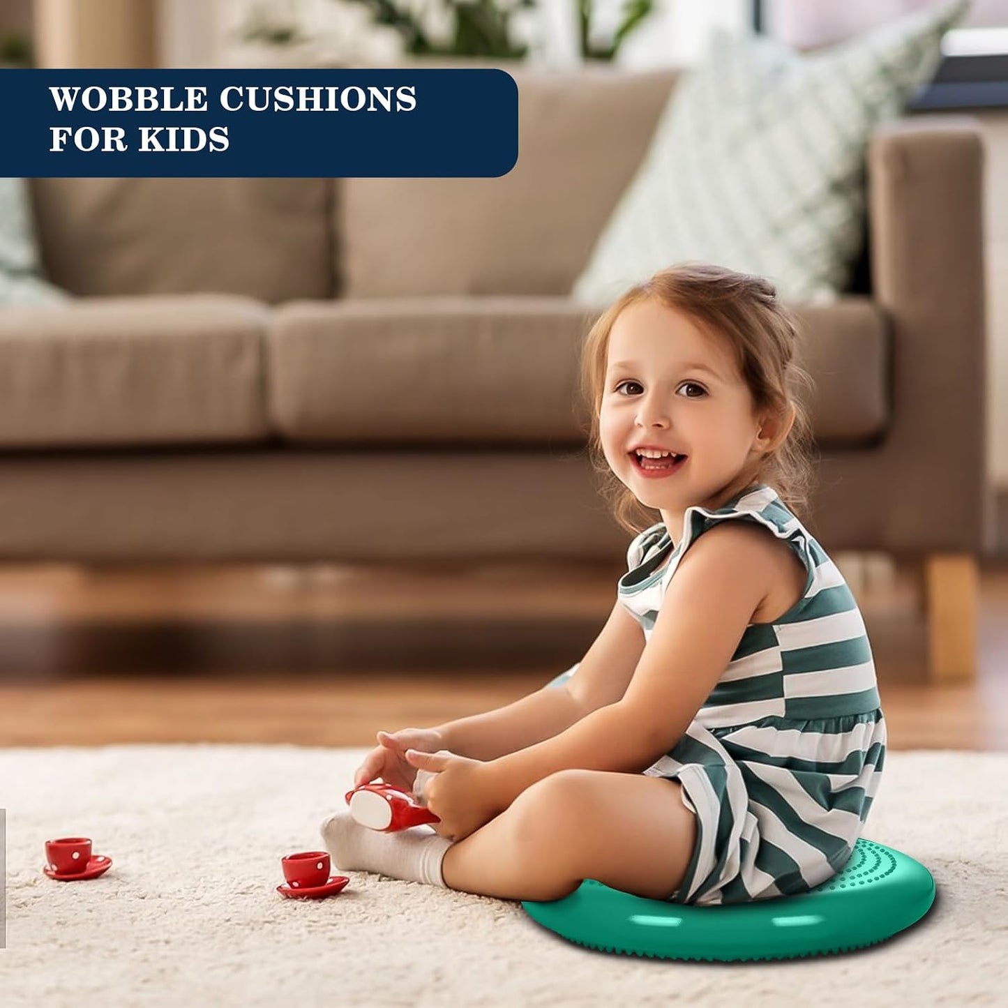 Wobble Cushion，Wiggle Seat，Balance Disc （Extra Thick 34cm/13.4in），for Balance Stability Training, Improve Sitting