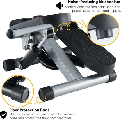 NEWBULIG Mini Stepper for Exercise at Home Stair Step Machine for Indoor Fitness Portable Home Gym Stepper for Full Body Workout 300lb Weight Capacity