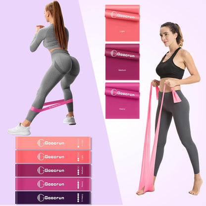 Goocrun Pilates Ring Set Exercise Equipment, with Exercise Resistance Bands Set, Pilates Ball, Sliding Disks. Portable Home Gym - with Fitness Guide Poster
