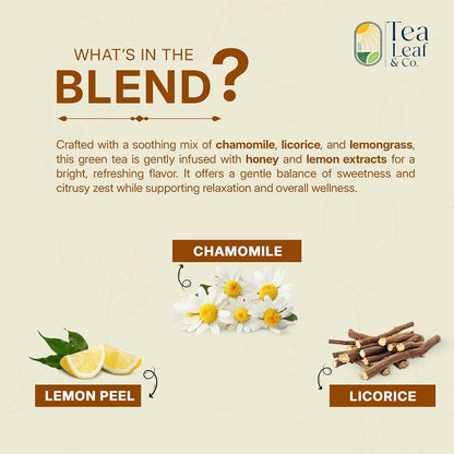 Chamomile Honey Lemon Green Tea 3.5oz, Natural Herbal Infusion, 50 Tea Bags