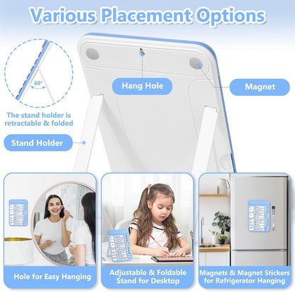 Audab Dry Erase Chore Chart for Kids, Magnetic Whiteboard Checklist Board, Chore Checklist Slider to Do List Board, Daily Routine Chart Schedule Board Task Tracker for Home Refrigerator, Wall, Desk