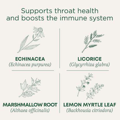 Traditional Medicinals, Organic Throat Coat Lemon Echinacea - Supports Throat Health - Kosher, Non-GMO, Caffeine-Free, Compostable, 16 ct