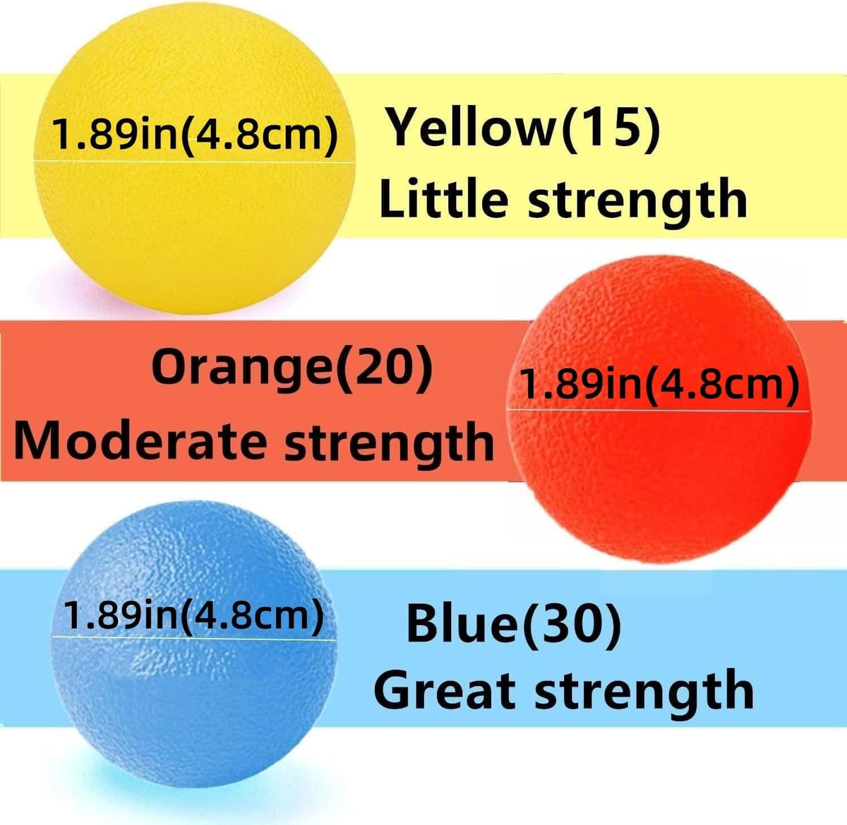 Hand Exercise Balls, Stress Balls, Squeeze Balls for Hand Therapy