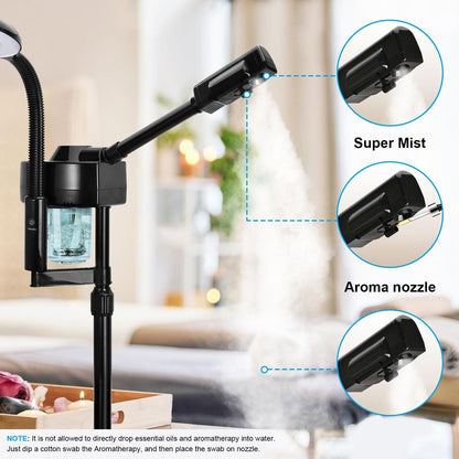 Professional Facial Steamer, Face Steamer with Hot Mist, Esthetician Facial Steamer Salon Spa Beauty Skin Care Equipment