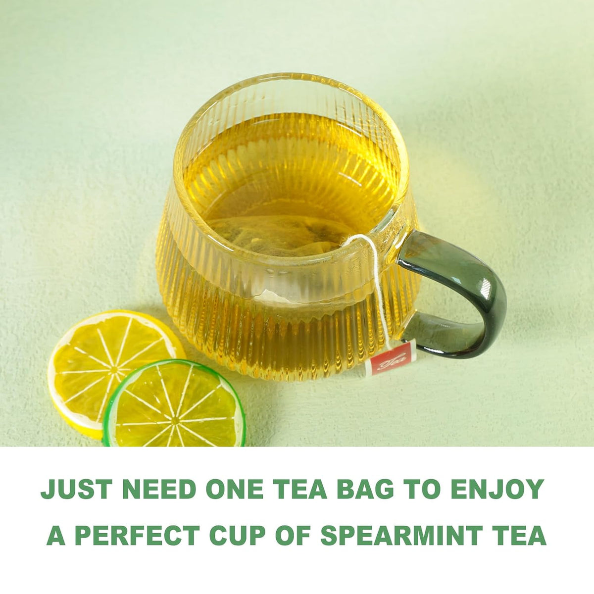 TEARELAE - Spearmint Tea Bags, 50 Count, Spearmint Leaves Herbal Tea
