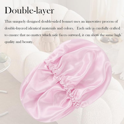 Satin Bonnet Double Layer Silk Bonnet for Sleeping Women for Natural Curly