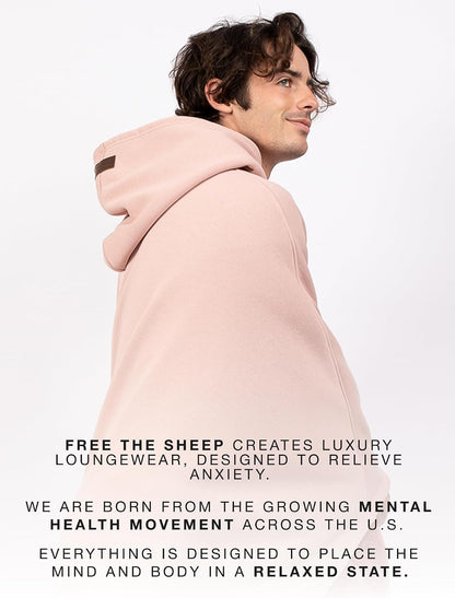 FREE THE SHEEP Eden Hoodie – Oversized Weighted Hoodie Cloak with Ultra-Soft Faux Fur Liner