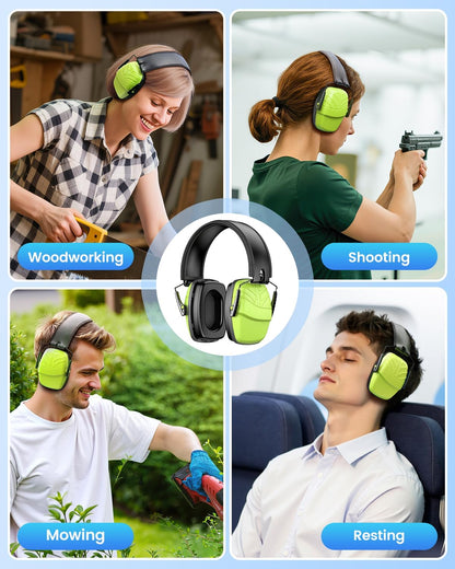 Link Dream 2Pack Ear Protection, NRR 35dB Hearing Protection Noise Canceling Ear Muffs Adjustable Headband for Shooting