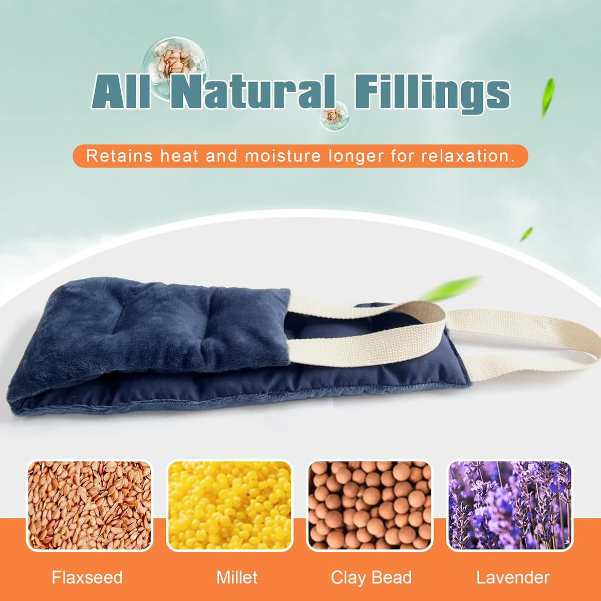 UNCN Heating Pad for Neck Shoulders & Back Microwavable Wrap Lavender Scent