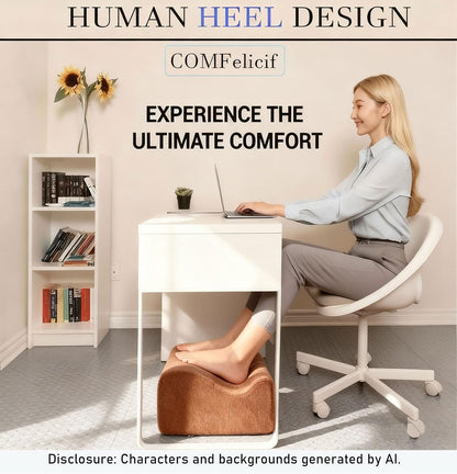 Work Foot Rest Under Desk,Comfort Foot Rest for Couch | Foot Rest For Under Desk at Work,At Soft Ergonomic Footrest,Support Foot Pillow,Heel Chair,Leg Elevation Pillow blue