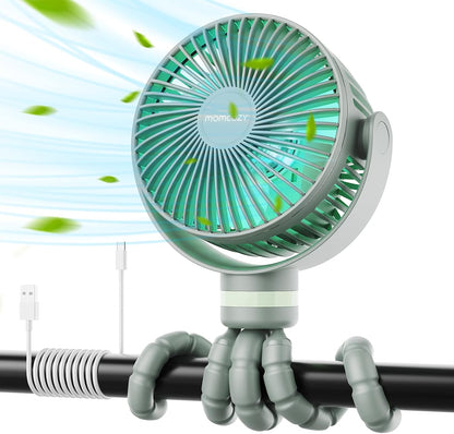 Momcozy 8000mAh Portable Stroller Fan | 27H Ultra-long Battery Life