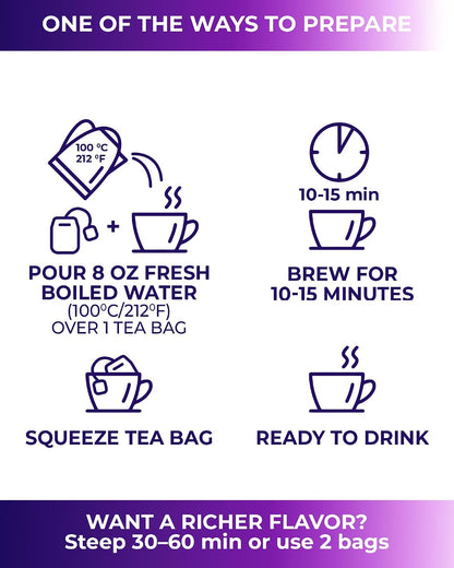 50 Bags Elderberry Fruit Herbal Tea (Sambucus) – 50 Tea Bags 1.5g Elderberry Berry Tea Saúco