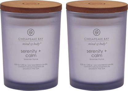 Chesapeake Bay Candle Scented Candle Serenity + Calm (Lavender Thyme) Coffee Table Home Décor