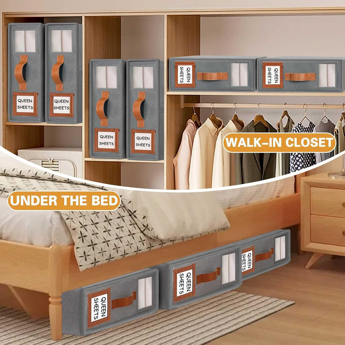 GhvyenntteS Bed Sheet Organizers and Storage, Closet Organizer