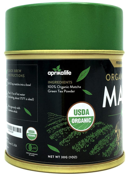 AprikaLife Matcha Latte Powder, Premium Barista Crafted Mix with Natural Vanilla Flavor - Authentically Japanese - 1st Harvest Ceremonial Grade, Sweet Matcha Powder Used by Coffee Shops 6.8 oz / 180g