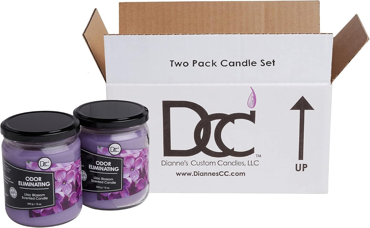 Vanilla Bean Odor Eliminating Highly Fragranced Candle - Eliminates 95% of Pet, Smoke, Food, and Other Smells Quickly - Up to 80 Hour Burn time - 12 Ounce Premium Soy Blend - Colors A