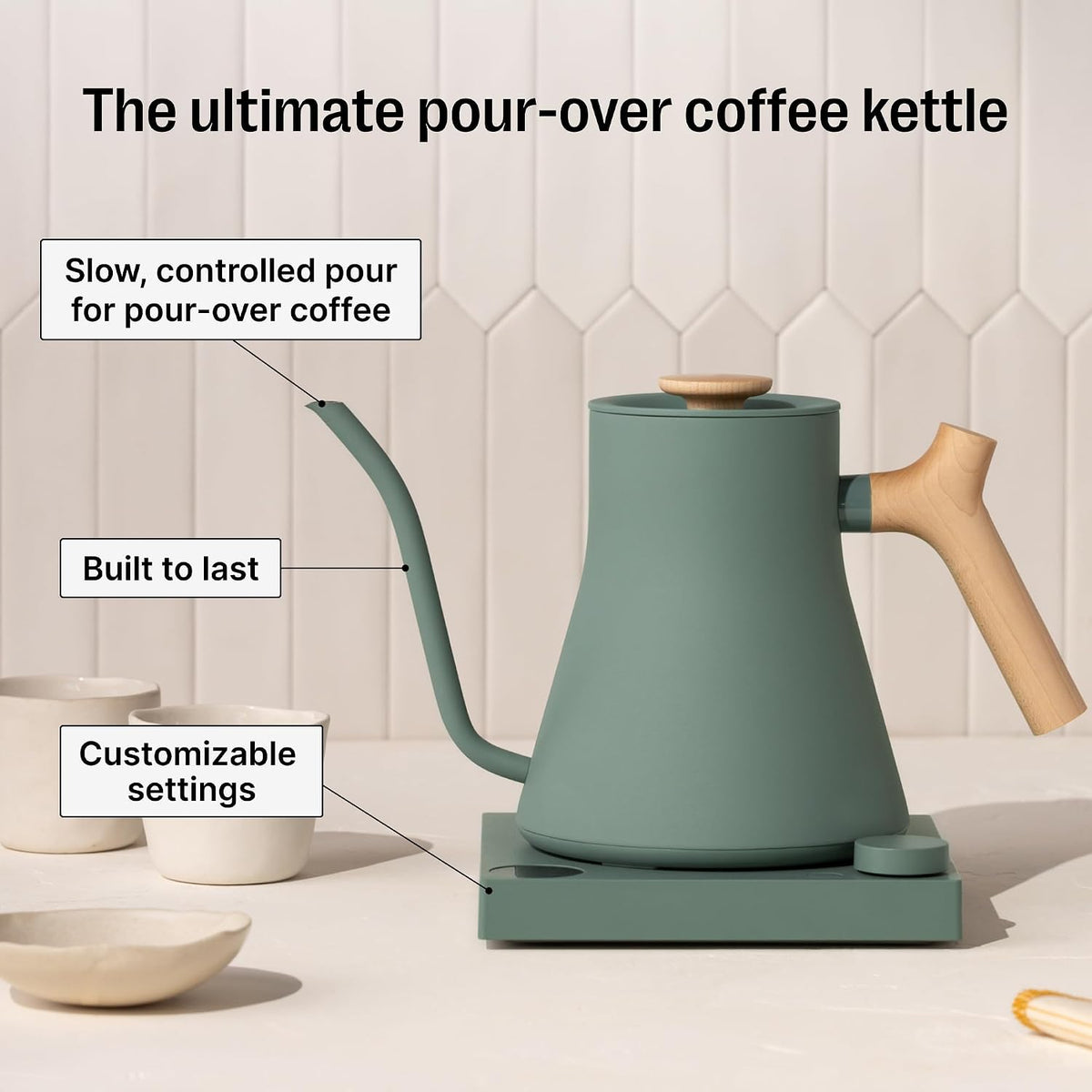 Fellow Stagg EKG Pro Gooseneck Electric Kettle, Brew Timer, 0.9 Liter