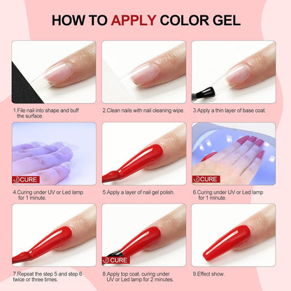 COSCELIA 53pcs Gel Nail Polish Kit with U V light and Drill Starter Kit 35 Colors Gel Nail Polish with 5pcs Top Base Coat Nail Art Professional Gel Manicure Kits Gifts for Women Teens Girls