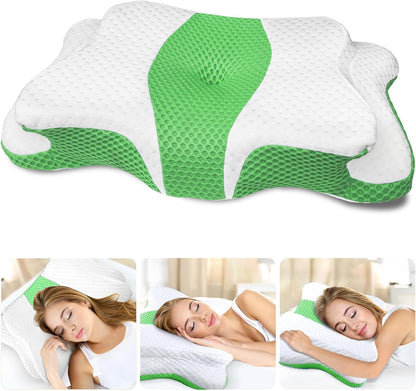CHxxy Cervical Neck Pillow for Pain Relief Sleeping, Memory Foam Pillows