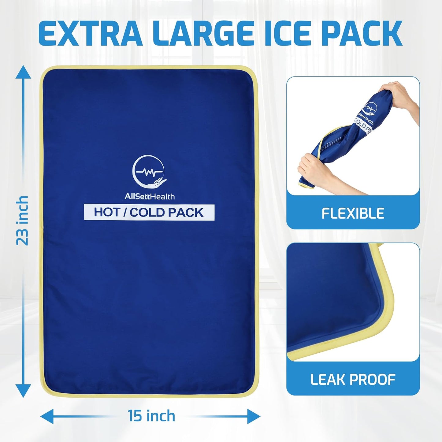 Reusable Hot and Cold Ice Packs for Injuries Reusable – 7 Piece Flexible Ice Packs in Multiple Shapes and Sizes – Multi Use Ice Pack for Back Pain Relief, Neck, Shoulder