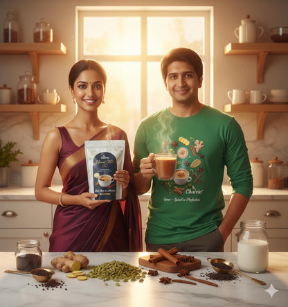 Chaivio Masala Chai Tea Latte, Unsweetened Instant Powder, Authentic Chai-with Natural Ingredients, No Preservatives, Tea Powder, Quick and Healthy Chai(1 lb)