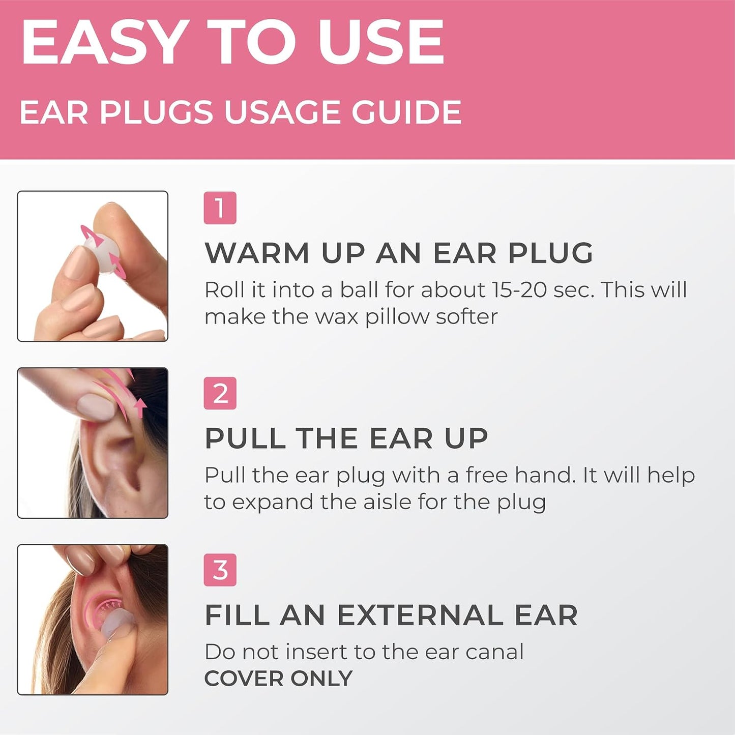Peace&Quiet | PQ Wax Ear Plugs for Sleeping, Swimming - Soft Noise Cancelling Silicone Gel Wax Earplugs for Sleep and Swimmers, Sound Blocking Level of 32 Db, Color: Blue
