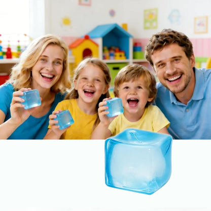 Relief Ice Squeeze Ball Sensory Fidget Toy, Stress and Anxiety Relief, Ice Cube Shape, for Adults