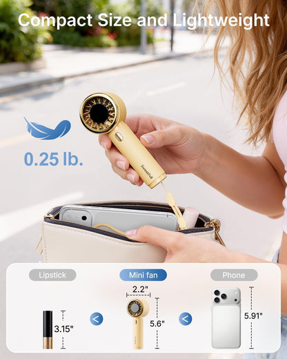 SWEETFULL Portable Handheld Fan, Mini Rechargeable Personal Hand Fan