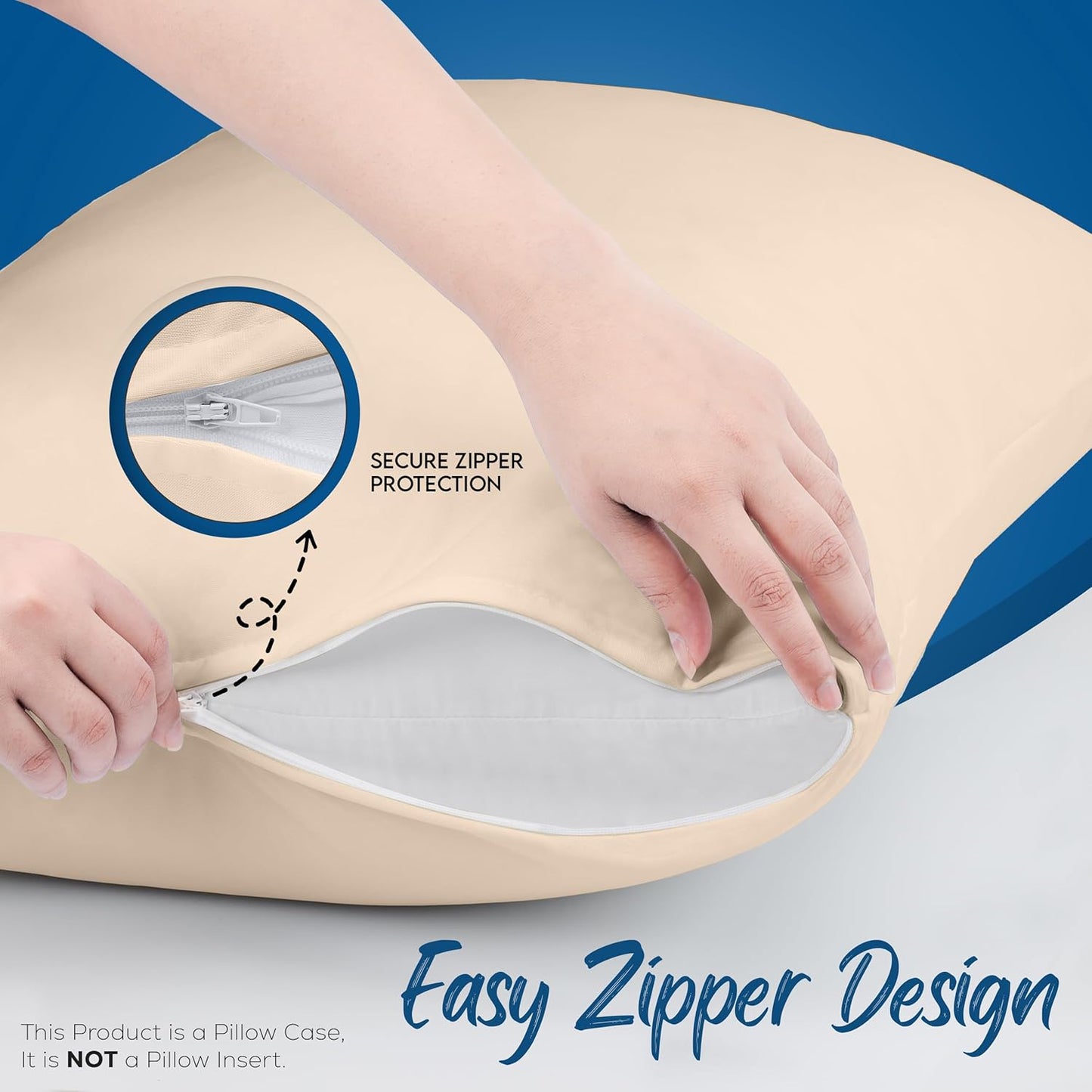Utopia Bedding Premium 100% Waterproof Pillow Protectors with Zipper Standard Size (Set of 4), Bed Bug and Dust Mite Proof Zippered Pillow Covers, Pillow Encasement Cases, Gray