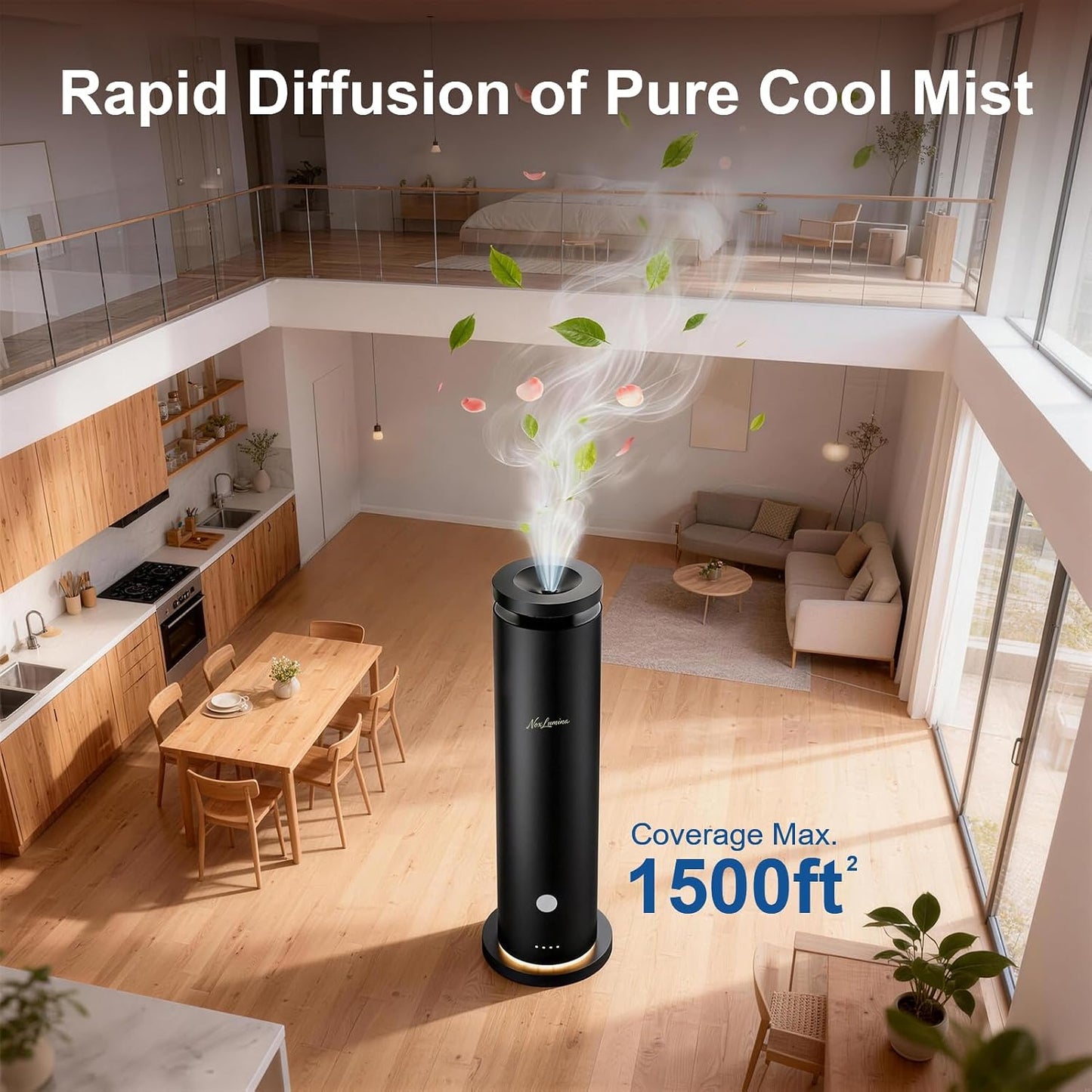 Waterless Diffuser Pro with 5 Scent Oils, Luxury Hotel-Class Essential Oil Diffuser Aromatherapy Machine with 1500 Sq Ft Cover, 6 Mist, 4.06Oz Air Diffusers for Home Large Room Hotel SPA