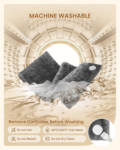 RENPHO Electric Heating Pad for Back with 10 Heat Levels