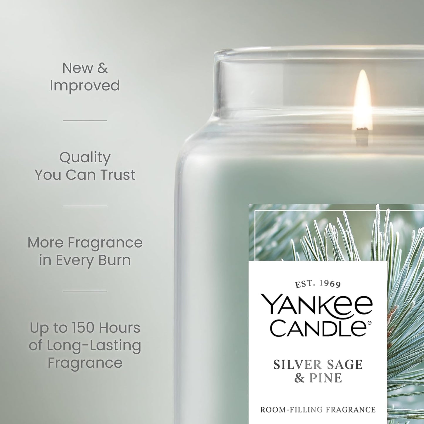 Yankee Candle Balsam & Cedar, Scented Candle, 22oz Large Jar with up to 150 Hour Burn Time, Giftable