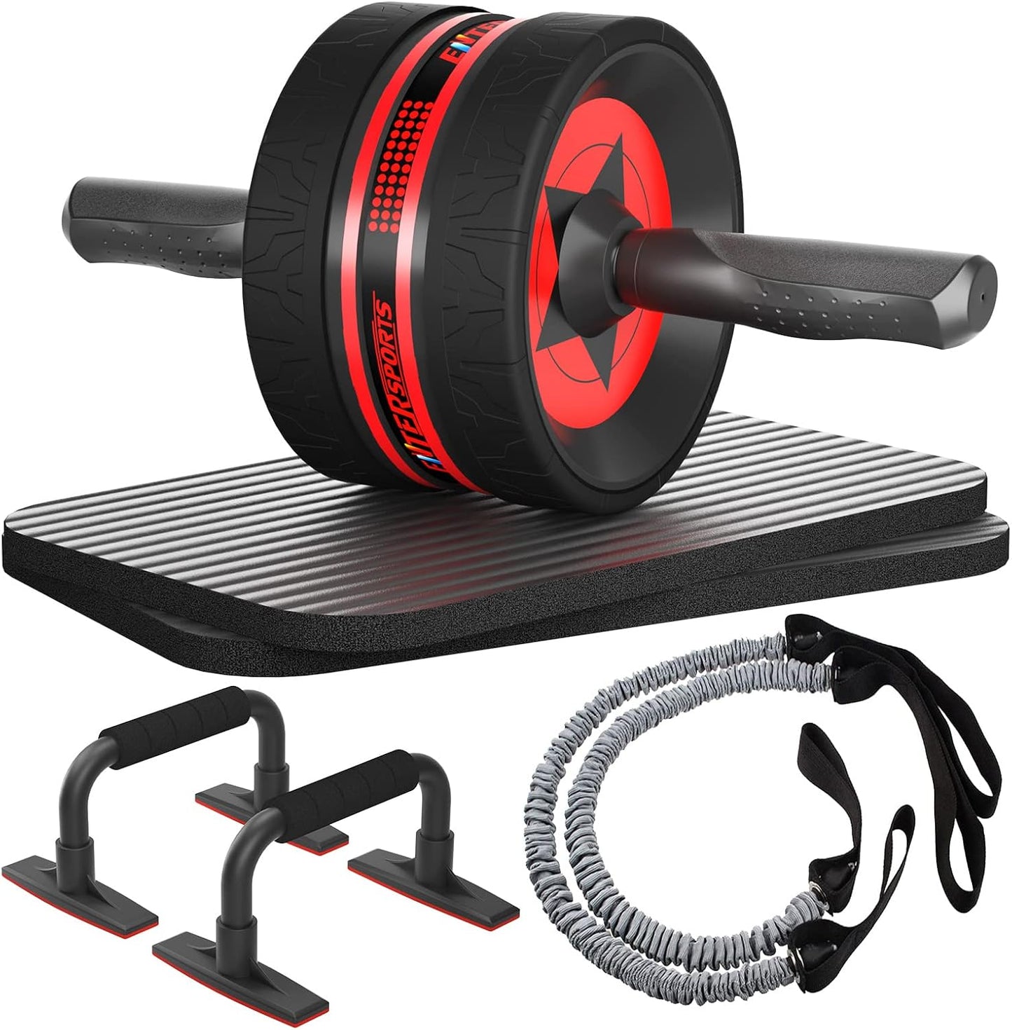 Ab Roller Wheel for Abs Workout - Abdominal Exercise Equipment with 2 Knee Pads for Home Gym, Core Strength Training, Fitness Equipment for Men & Women