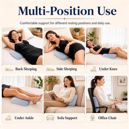 Lumbar Support Pillow for Bed Relief Lower Back Pain with Cooling Gel: Sciatica Lower Back Pillow for Sleeping-Memory Foam Waist Pillow for Side/Back/Stomach Sleepers-Bed Rest Pillow for Car, Sofa