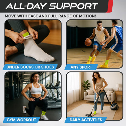 Sleeve Stars Ankle Brace for Women & Men, Ankle Wrap for Sprain, Compression Sleeve for Plantar Fasciitis Relief, Easy Customizable Support: w/ Removable Strap (Single/M:10"-12"/Black)
