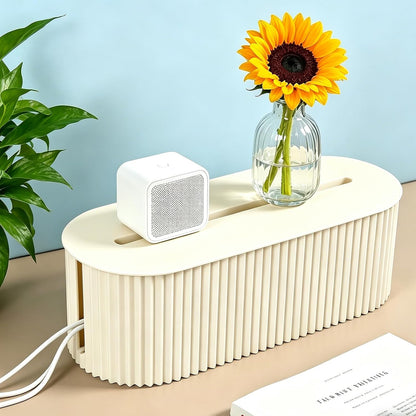Cable Management Box Cord Organizer Box, Wires Hide Box -Beige
