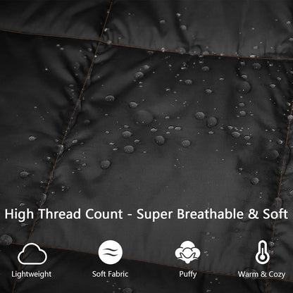 Mini Camping Blanket,Lightweight Puffy Blanket Packable Throw Blanket Waterproof Windproof for Outdoors, Travel, Beach, Airplane, Hiking